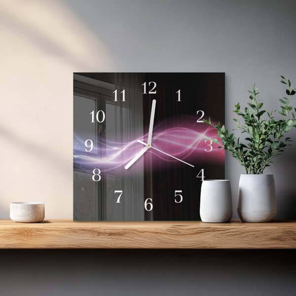 Skleněné hodiny Abstraktní čáry zskb-30x30-00082771