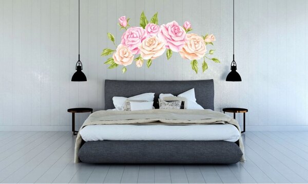 Krásná nálepka na zeď růže 60 x 120 cm