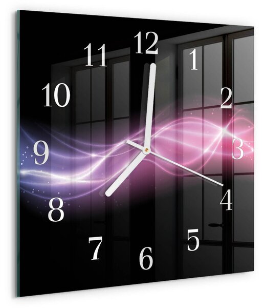Skleněné hodiny Abstraktní čáry zskb-30x30-00082771