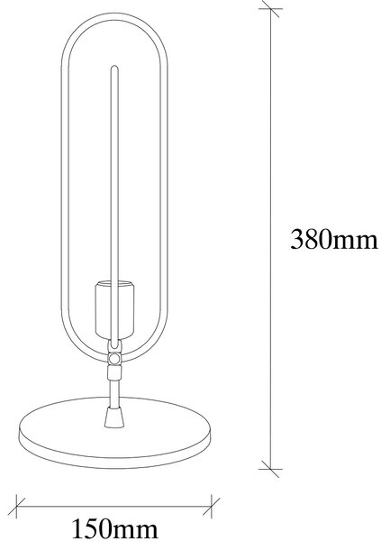 ASIR Stolní lampa CERCO černá zlatá