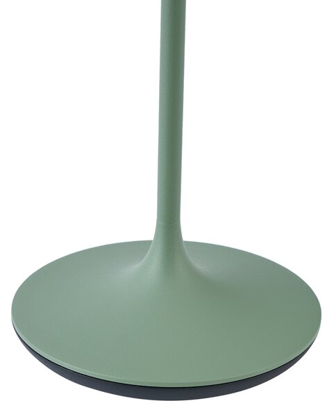 Stolní lampa zelená vč. LED IP65 dobíjecí s nabíjecí stanicí - Bass