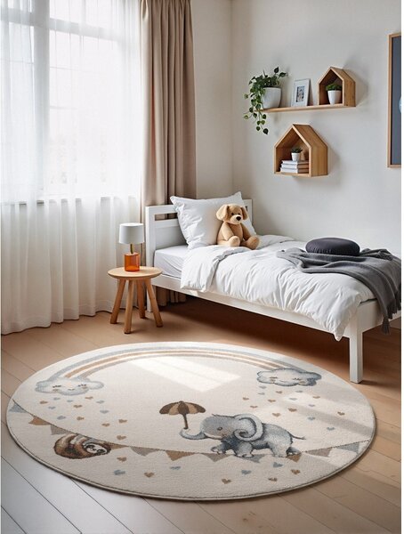 Krémový dětský koberec ø160 cm Walk like an Elephant Rainbow – Villeroy&Boch