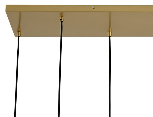 Závěsné svítidlo Art Deco zlaté s duhovým sklem 8-světelné - Sandra