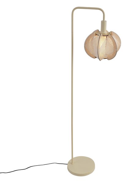 Japandi stojací lampa béžová se stínidlem - Gertie