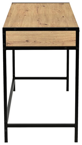 PSACÍ STŮL, černá, dub artisan, 120/48/76 cm Carryhome - Kancelářské stoly