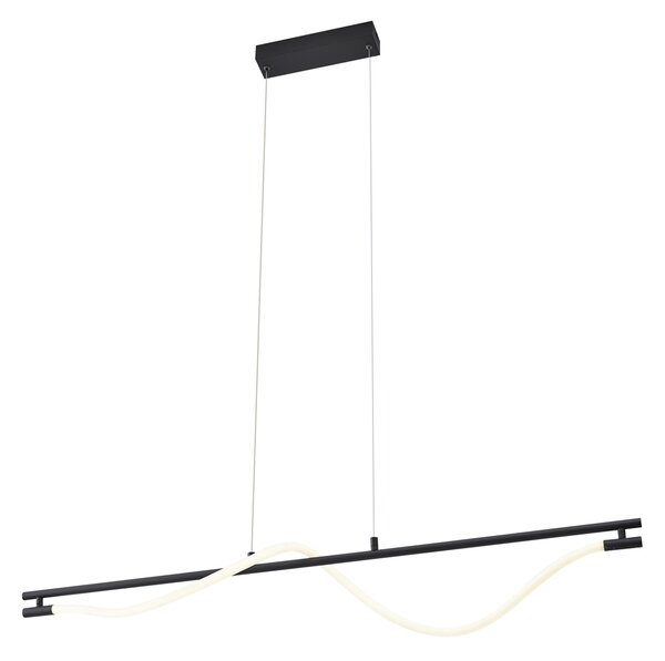 Moderní závěsné svítidlo černé vč. LED s 3-stupňovým stmíváním - Twirl