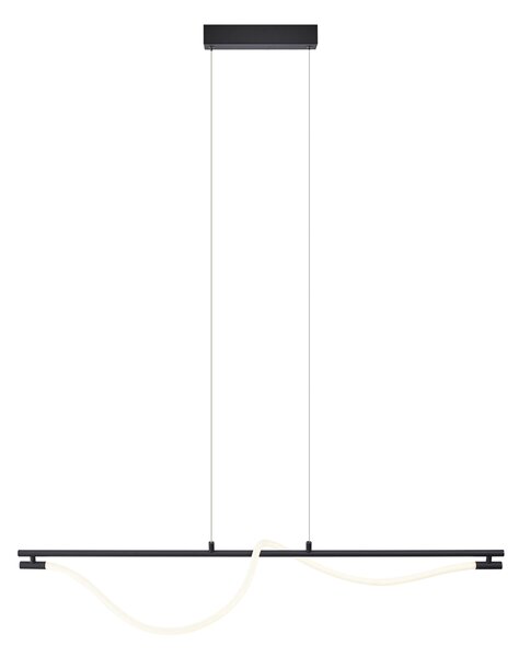 Moderní závěsné svítidlo černé vč. LED s 3-stupňovým stmíváním - Twirl