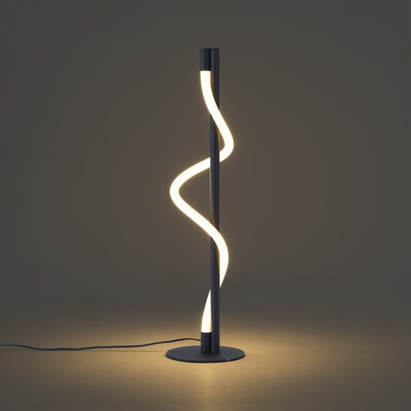 Moderní stolní lampa černá vč. LED s 3-stupňovým stmíváním - Twirl