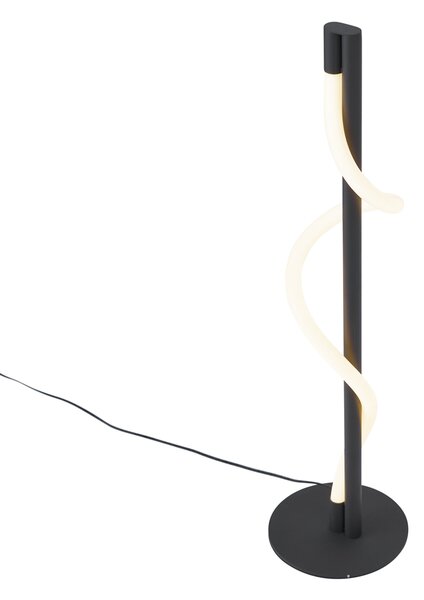 Moderní stolní lampa černá vč. LED s 3-stupňovým stmíváním - Twirl