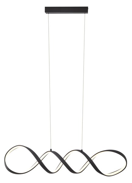 Designové závěsné svítidlo černé 100 cm vč. LED 3-stupňové stmívatelné - Wokkel