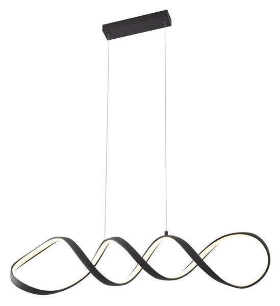 Designové závěsné svítidlo černé 100 cm vč. LED 3-stupňové stmívatelné - Wokkel