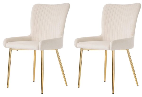 Sametová jídelní židle - Pohodlná židle - Židle z veluru - Kovové nohy - Ergonomický design