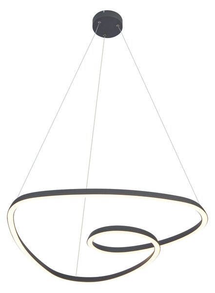 Skandinávské závěsné svítidlo černé 72 cm vč. LED s 3-stupňovým stmíváním - Circuit