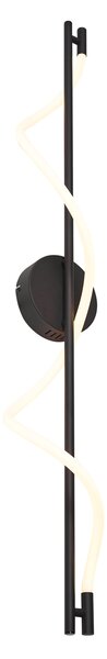 Moderní nástěnné svítidlo černé vč. LED 3-stupňové stmívatelné - Twirl
