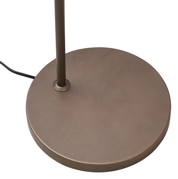 Art Deco stojací lampa tmavě bronzová s jantarovým sklem - Sandra