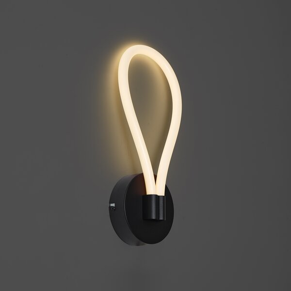 Moderní nástěnné svítidlo černé vč. LED 3-stupňové stmívatelné - Keri
