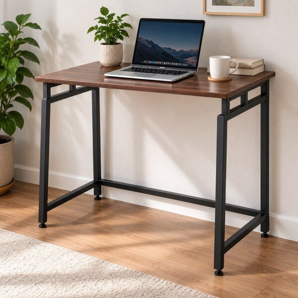 Skládací pracovní stůl 80x40 cm SPRINGOS Flecto tmavě hnědý