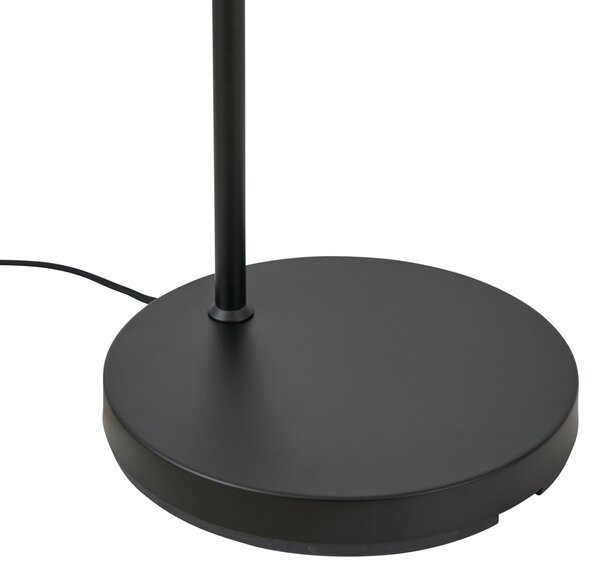 Hotelová elegantní stojací lampa černá a zlatá se zeleným sklem - Zuzanna
