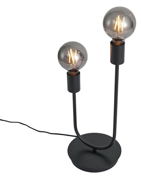 Stolní lampa Art Deco černá 2-světla - Tuning