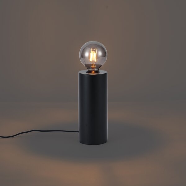 Moderní stolní lampa černá 24 cm - Cylinder