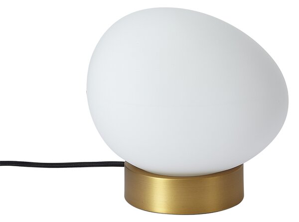 Designová stolní lampa mosazná s opálovým sklem - Sally