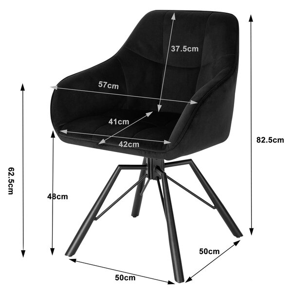 Židle - Jídelní židle - Otočná jídelní židle - Ergonomická - Jídelní židle s područkami - Pohodlná
