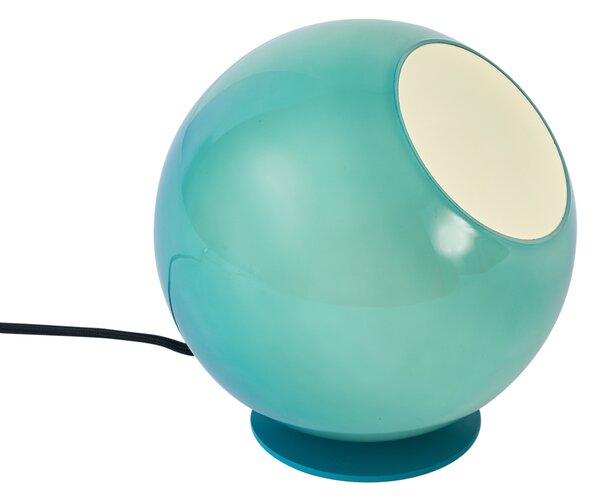 Retro stolní lampa modrá se sklem - Mabel