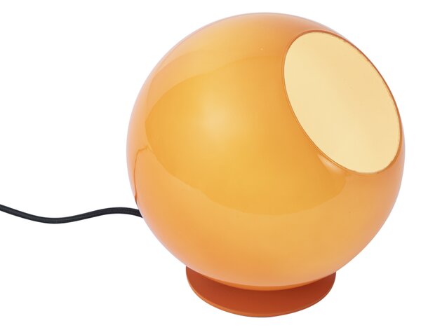 Retro stolní lampa oranžová se sklem - Mabel