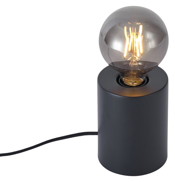 Moderní stolní lampa černá 13 cm - Cylinder