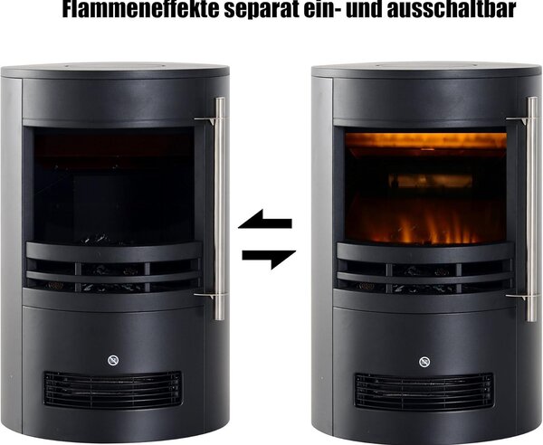 Elektrické krbové topidlo – Elektrický krb – Samostatně stojící krb – Atmosférické topení – Ohniště