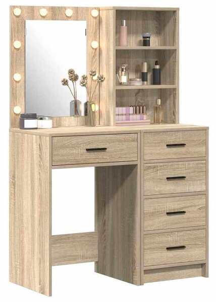 Kosmetický stolek – sada 2 kusů – vysoce kvalitní dřevotříska – kompaktní rozměry 50x41x135 cm