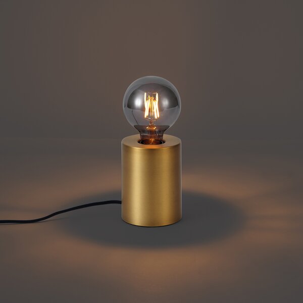 Moderní stolní lampa mosazná 13 cm - Cylinder