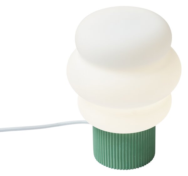 Japandi stolní lampa zelená s opálovým sklem 18cm - Kumo