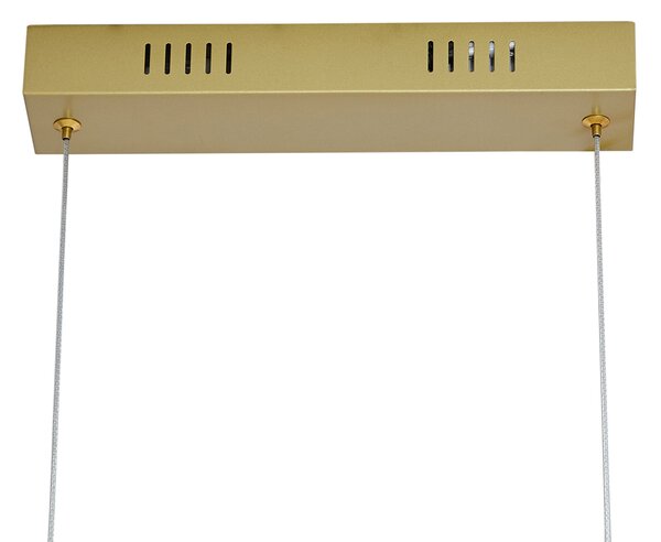 Designové závěsné svítidlo zlaté obdélníkové s 3-stupňovým stmíváním - Krisscross