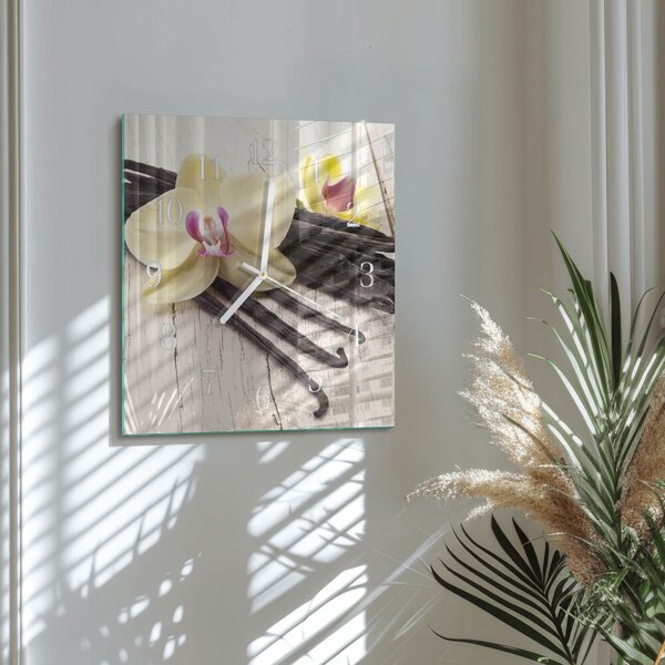 Skleněné hodiny Vanilka zskb-30x30-00087291