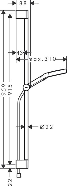 Hansgrohe Rainfinity sprchová sada na stěnu || 28744140