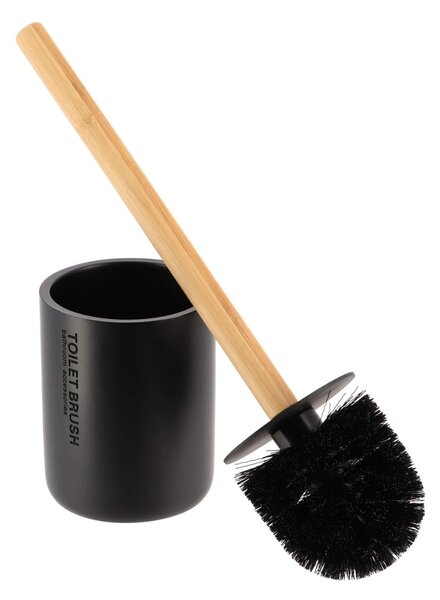 WC kartáč Loudis, černá/s dřevěnými prvky