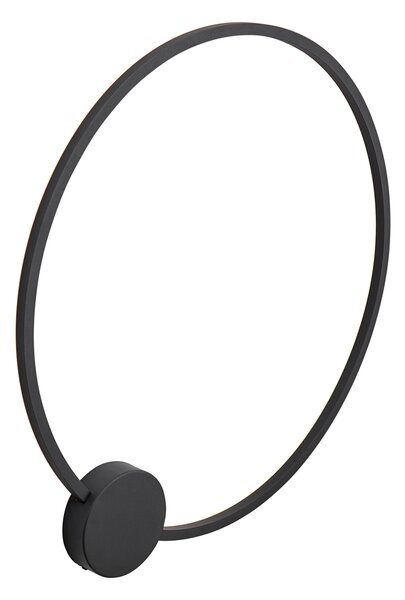 Designová nástěnná lampa černá 67cm vč. LED 3-krokové stmívání - Anello