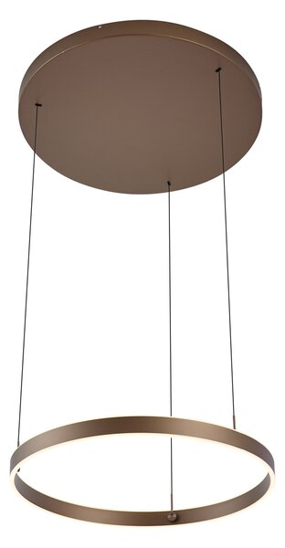 Designové závěsné svítidlo tmavě bronzové s 3-stupňovým stmíváním - Titmus