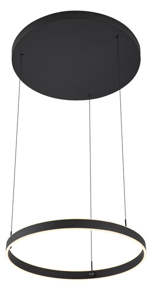 Designové závěsné svítidlo černé s 3-stupňovým stmíváním - Titmus