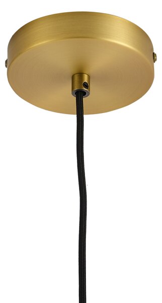 Designová závěsná lampa bronzová s čirým sklem - Domo