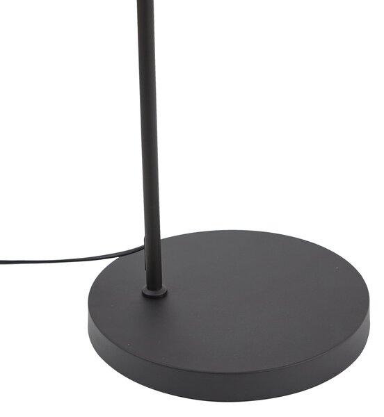 Moderní stojací lampa černá s kulatým stolem - Ostrich