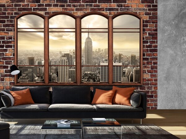Murando DeLuxe Tapeta New York za oknem Rozměry (š x v) a Typ: 350x245 cm - vliesové