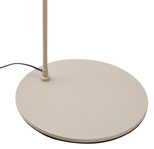 Retro stojací lampa béžová s bílým vnitřkem - Triangolo