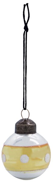 House Doctor Set šesti zlatých skleněných vánočních ozdob Glowi 4 cm