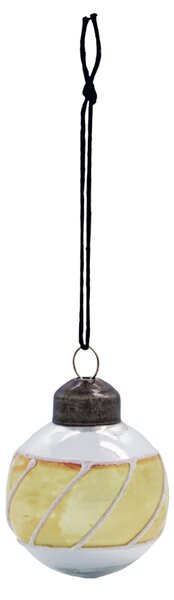 House Doctor Set šesti zlatých skleněných vánočních ozdob Glowi 4 cm