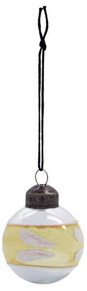 House Doctor Set šesti zlatých skleněných vánočních ozdob Glowi 4 cm