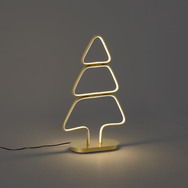 Vánoční stolní lampa zlatá vánoční stromek vč. LED - Arbre