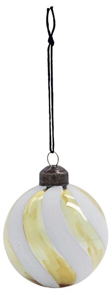 House Doctor Set šesti zlato-stříbrných skleněných vánočních ozdob Glowi 6 cm