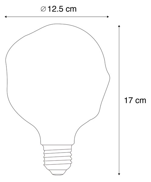 E27 Stmívatelná LED žárovka spirálové vlákno G125 Rainbow 4W 200 lm 1800K